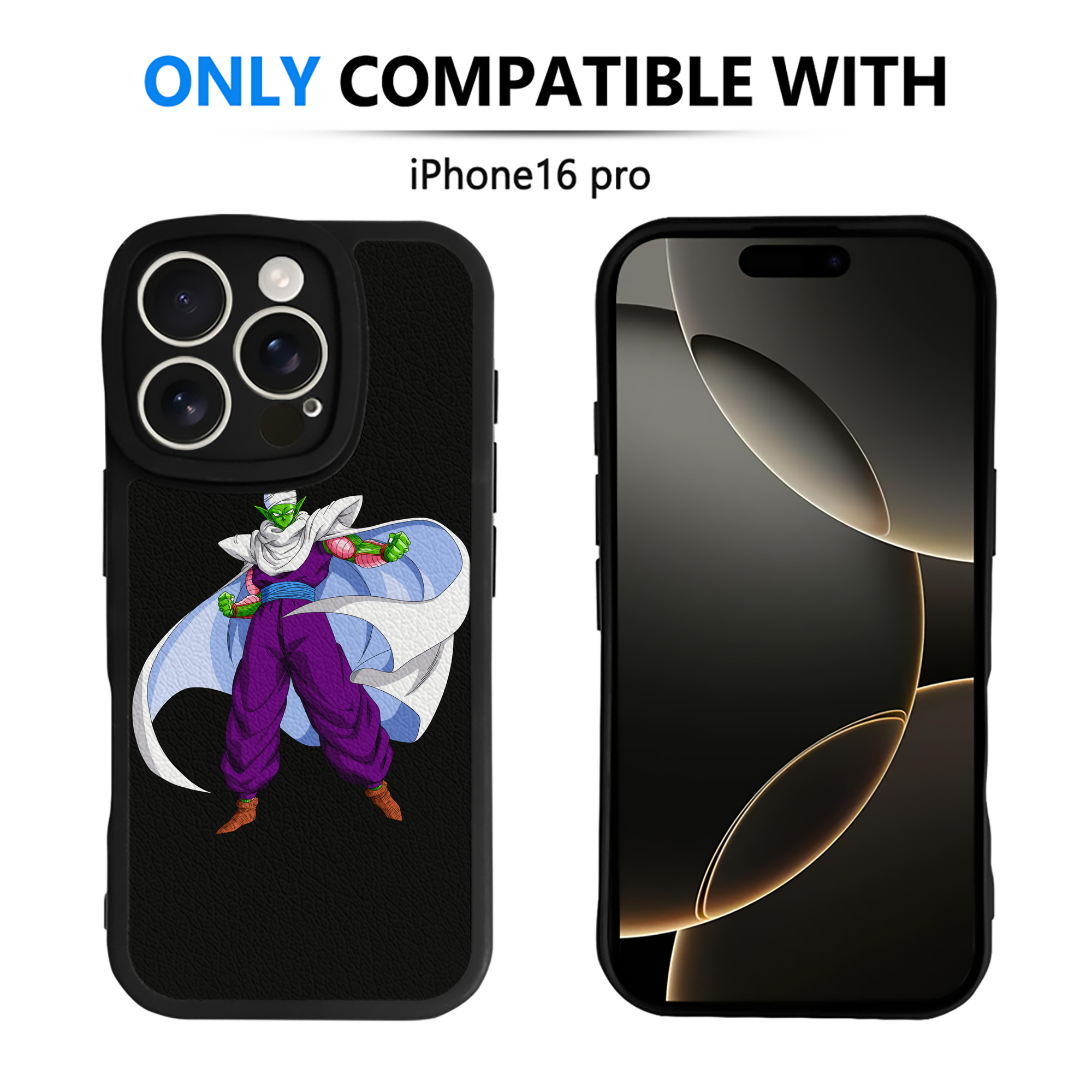 （画像用） ドラゴンボール ピッコロ DRAGON BALL Piccolo 【iPhone 16シリーズ対応】シリコンスマホケース（レザー調） 材質：シリコン